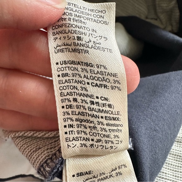 3/$30 Good Threads Navy Washed Chino Pants 34W x 29L - Picture 3 of 7